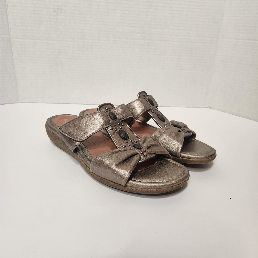 Clarks Artisan Strappy Sandals Slip On Adjustable Womens Size 8.5 Leather‎ Upper